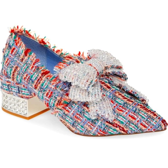 Jeffrey Campbell Shoes - Jeffrey Campbell - ValensiaJH In Blue Multi Tweed Silver Pumps.